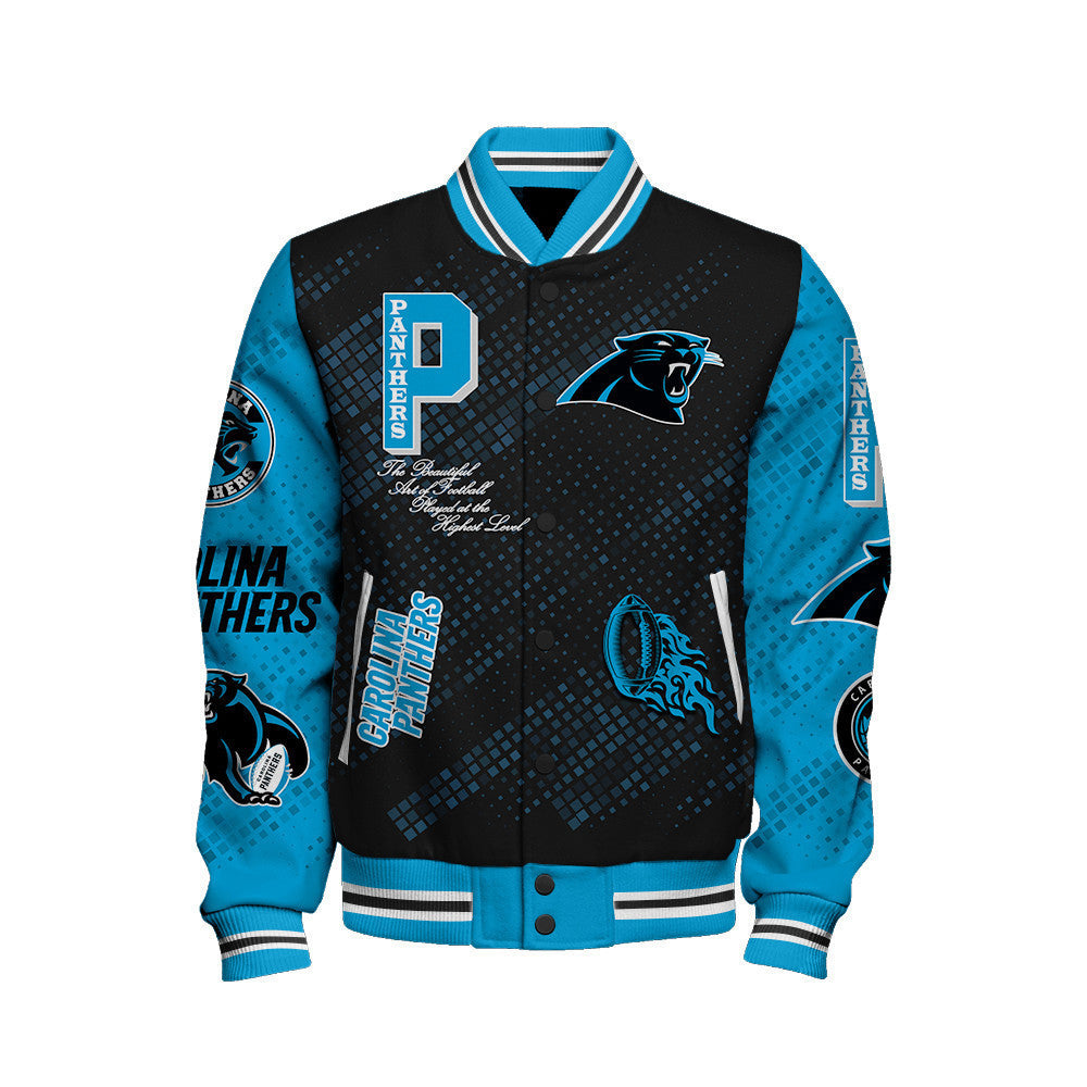 Carolina Panthers National Football Conference Unisex Varsity Jacket AZBTVJK000001