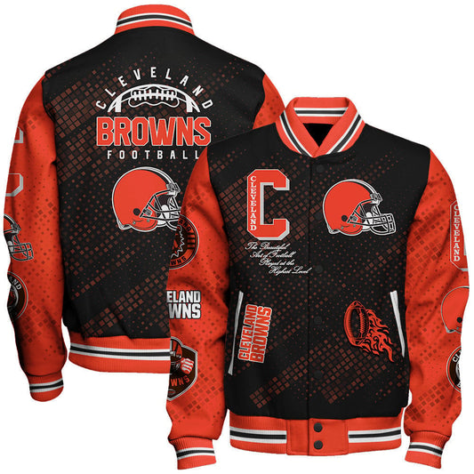 Cleveland Browns National Football Conference Unisex Varsity Jacket AZBTVJK000008