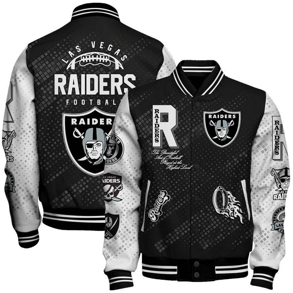 Las Vegas Raiders National Football Conference Unisex Varsity Jacket AZBTVJK000006