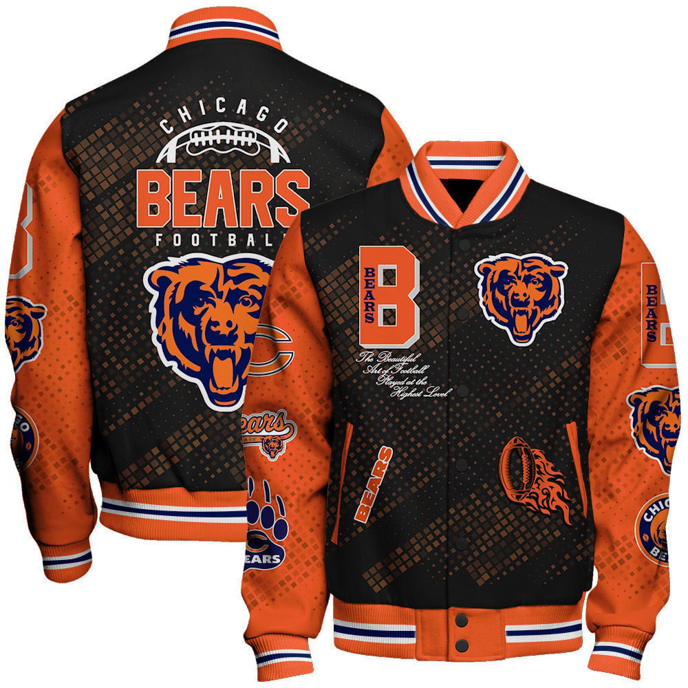 Chicago Bears National Football Conference Unisex Varsity Jacket AZBTVJK000003