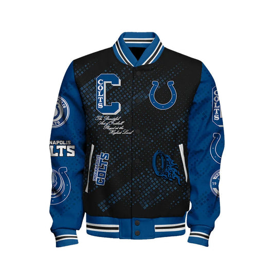 Indianapolis Colts National Football Conference Unisex Varsity Jacket AZBTVJK000009