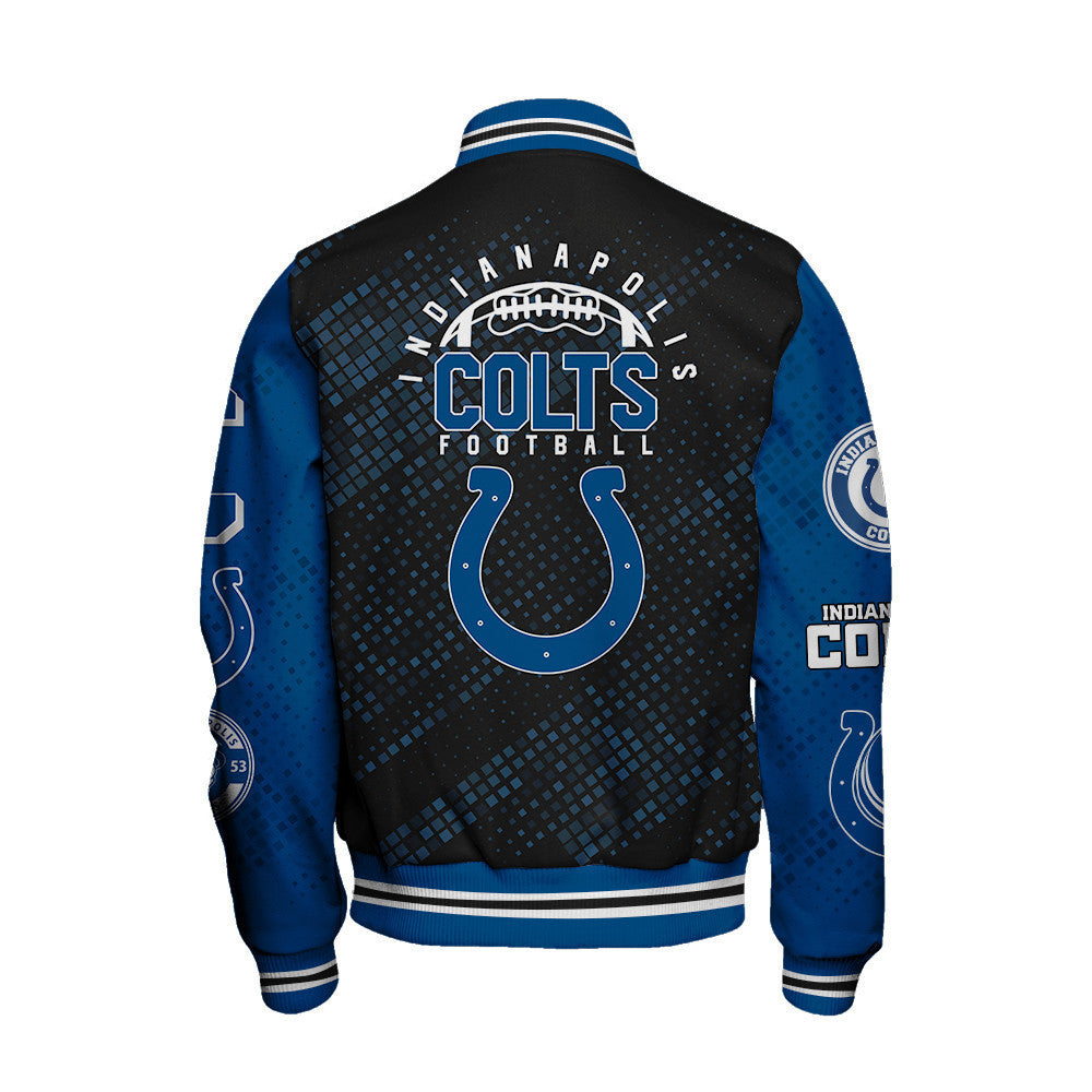 Indianapolis Colts National Football Conference Unisex Varsity Jacket AZBTVJK000009