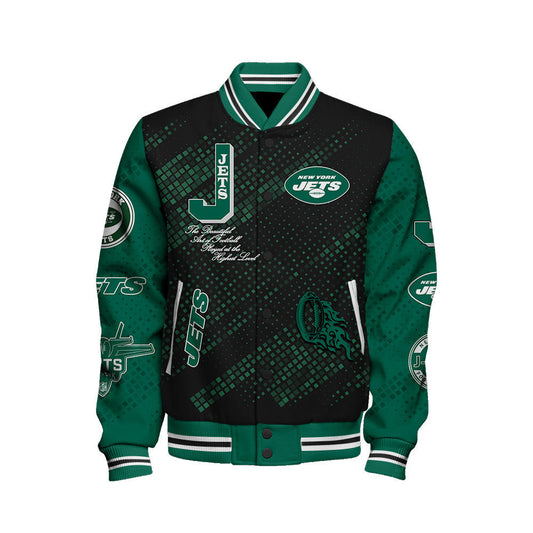 New York Jets National Football Conference Unisex Varsity Jacket AZBTVJK000004