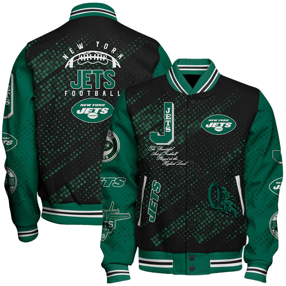 New York Jets National Football Conference Unisex Varsity Jacket AZBTVJK000004