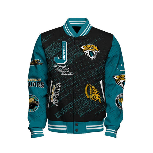 Jacksonville Jaguars National Football Conference Unisex Varsity Jacket AZBTVJK000016