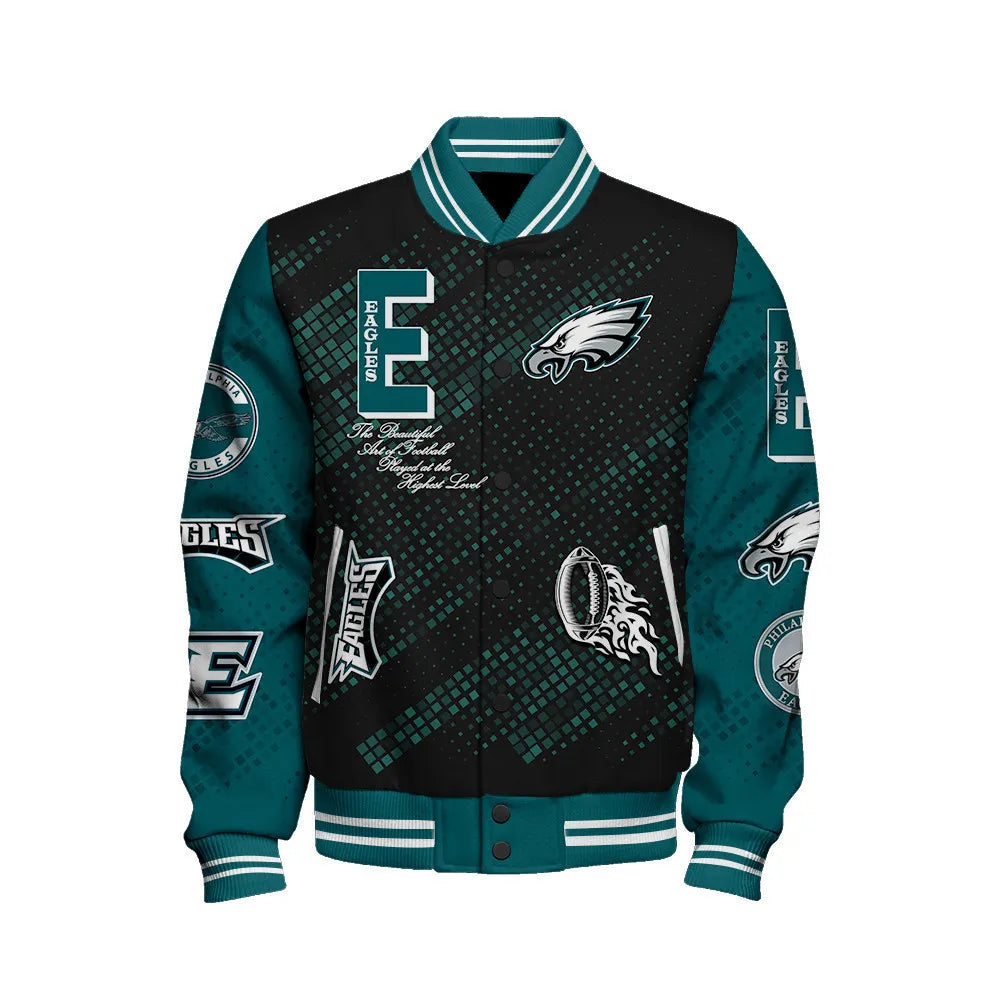 Philadelphia Eagles National Football Conference Unisex Varsity Jacket AZBTVJK000010