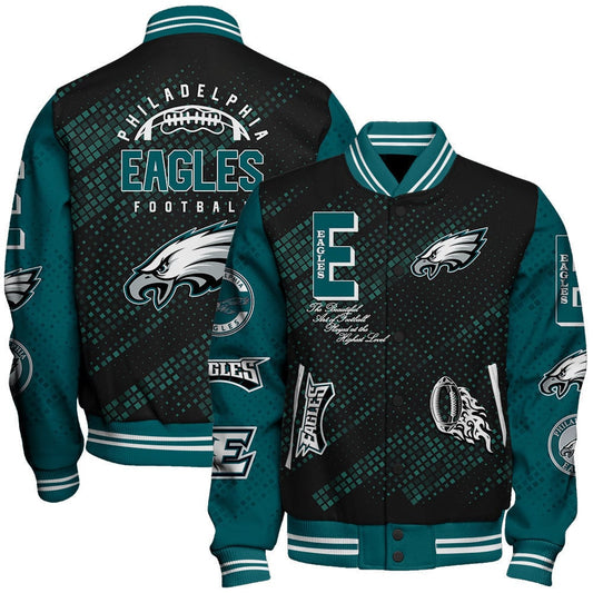 Philadelphia Eagles National Football Conference Unisex Varsity Jacket AZBTVJK000010