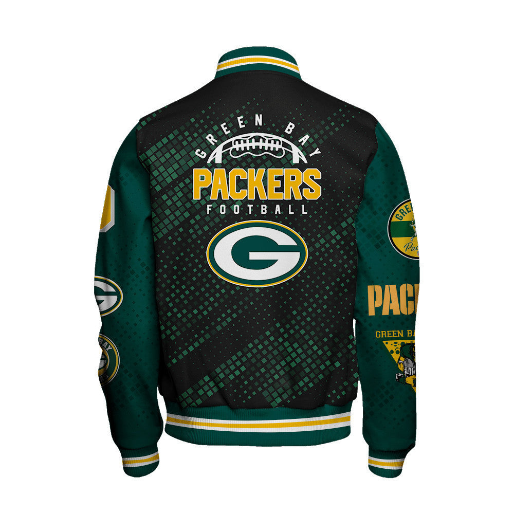 Green Bay Packers National Football Conference Unisex Varsity Jacket AZBTVJK000021