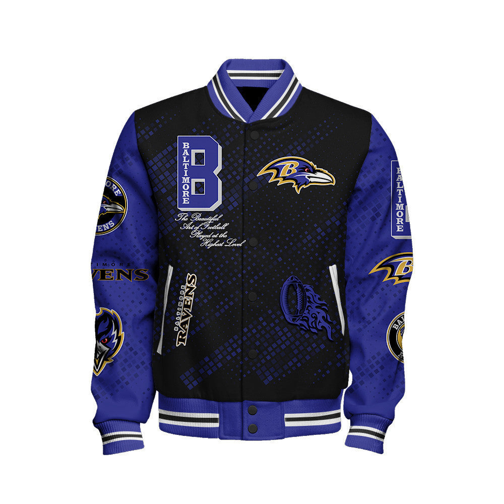 Baltimore Ravens National Football Conference Unisex Varsity Jacket AZBTVJK000026