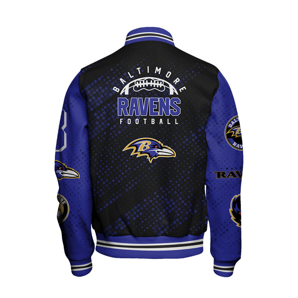 Baltimore Ravens National Football Conference Unisex Varsity Jacket AZBTVJK000026