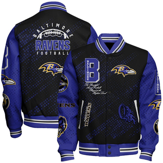 Baltimore Ravens National Football Conference Unisex Varsity Jacket AZBTVJK000026