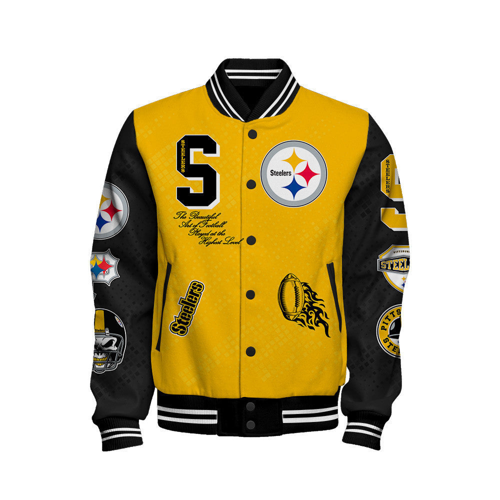 Pittsburgh Steelers National Football Conference Unisex Varsity Jacket AZBTVJK000027