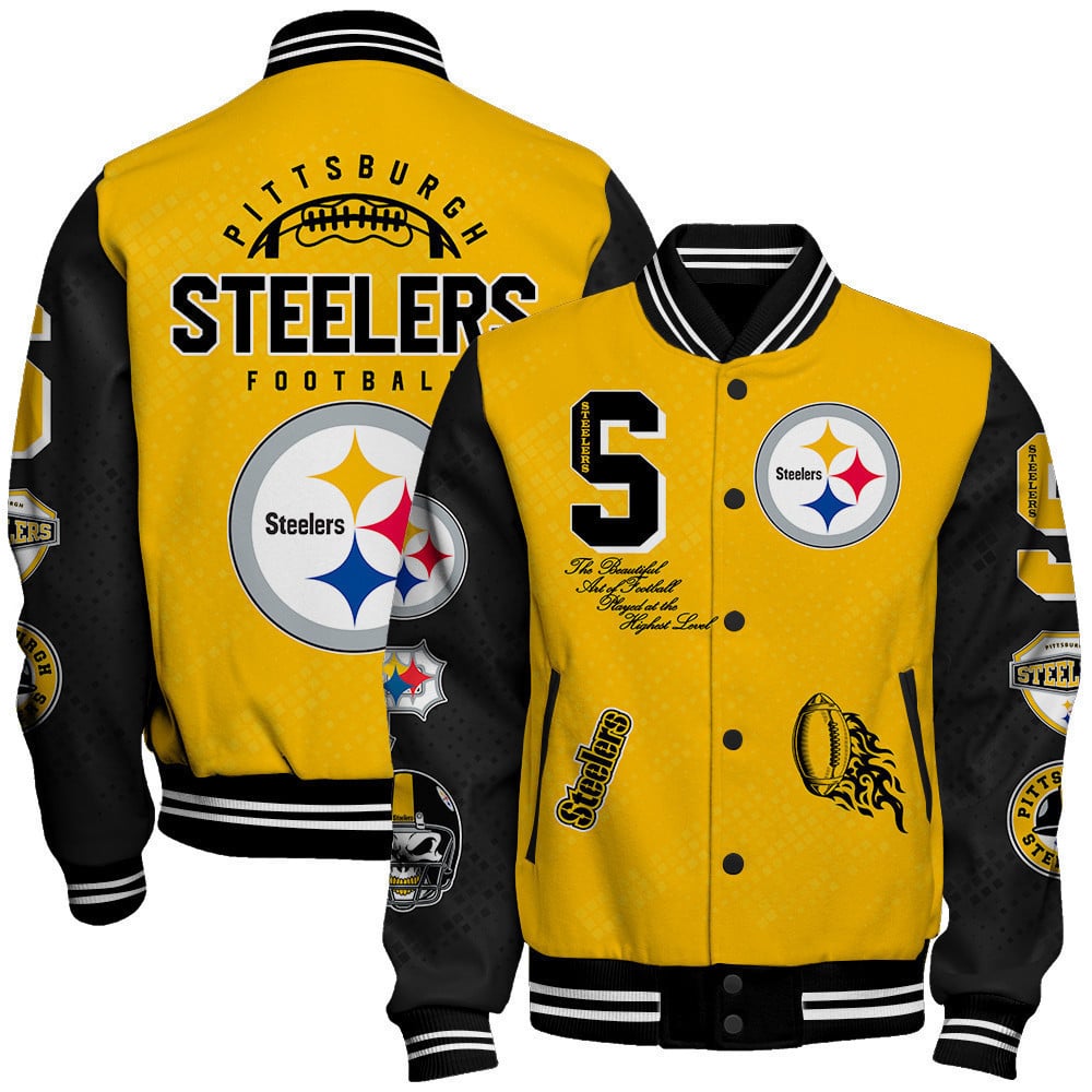 Pittsburgh Steelers National Football Conference Unisex Varsity Jacket AZBTVJK000027