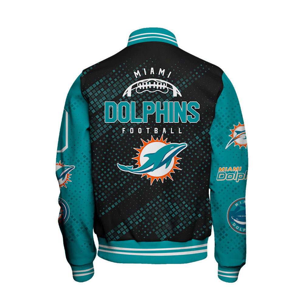 Miami Dolphins National Football Conference Unisex Varsity Jacket AZBTVJK000024
