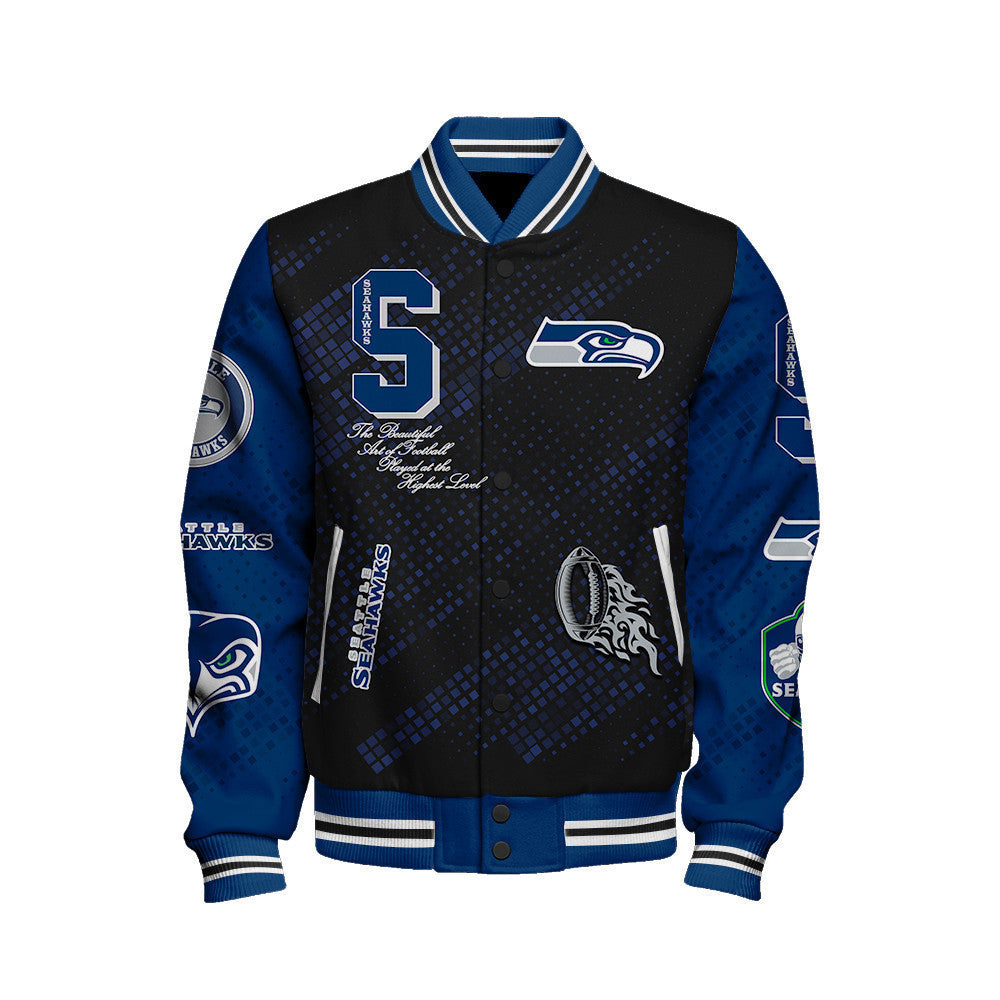 Seattle Seahawks National Football Conference Unisex Varsity Jacket AZBTVJK000022