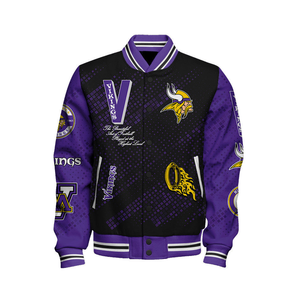 Minnesota Vikings National Football Conference Unisex Varsity Jacket AZBTVJK000019