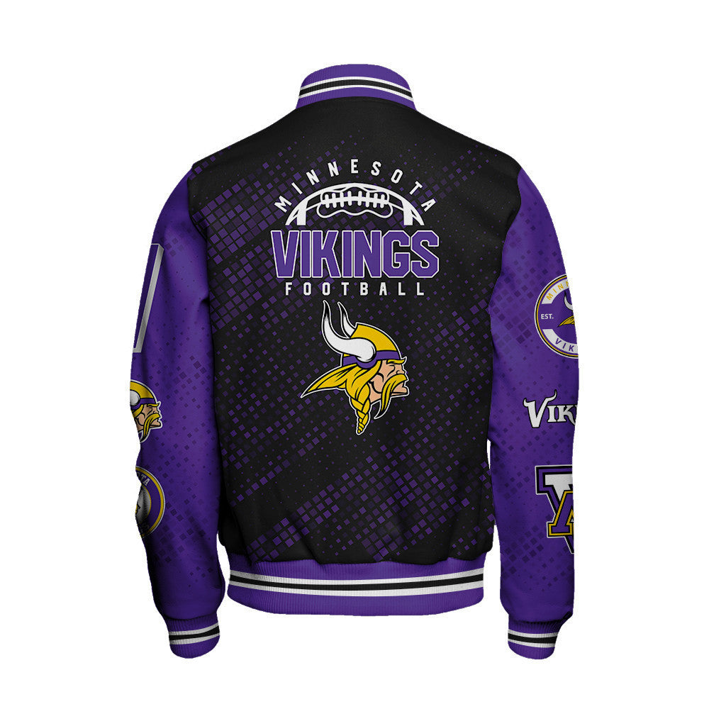 Minnesota Vikings National Football Conference Unisex Varsity Jacket AZBTVJK000019