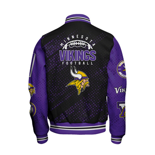 Minnesota Vikings National Football Conference Unisex Varsity Jacket AZBTVJK000019