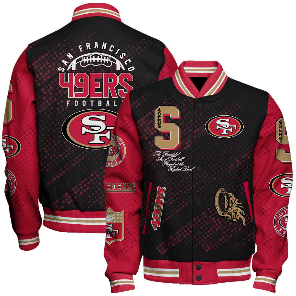 San Francisco 49ers National Football Conference Unisex Varsity Jacket AZBTVJK000017