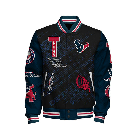 Houston Texans National Football Conference Unisex Varsity Jacket AZBTVJK000033