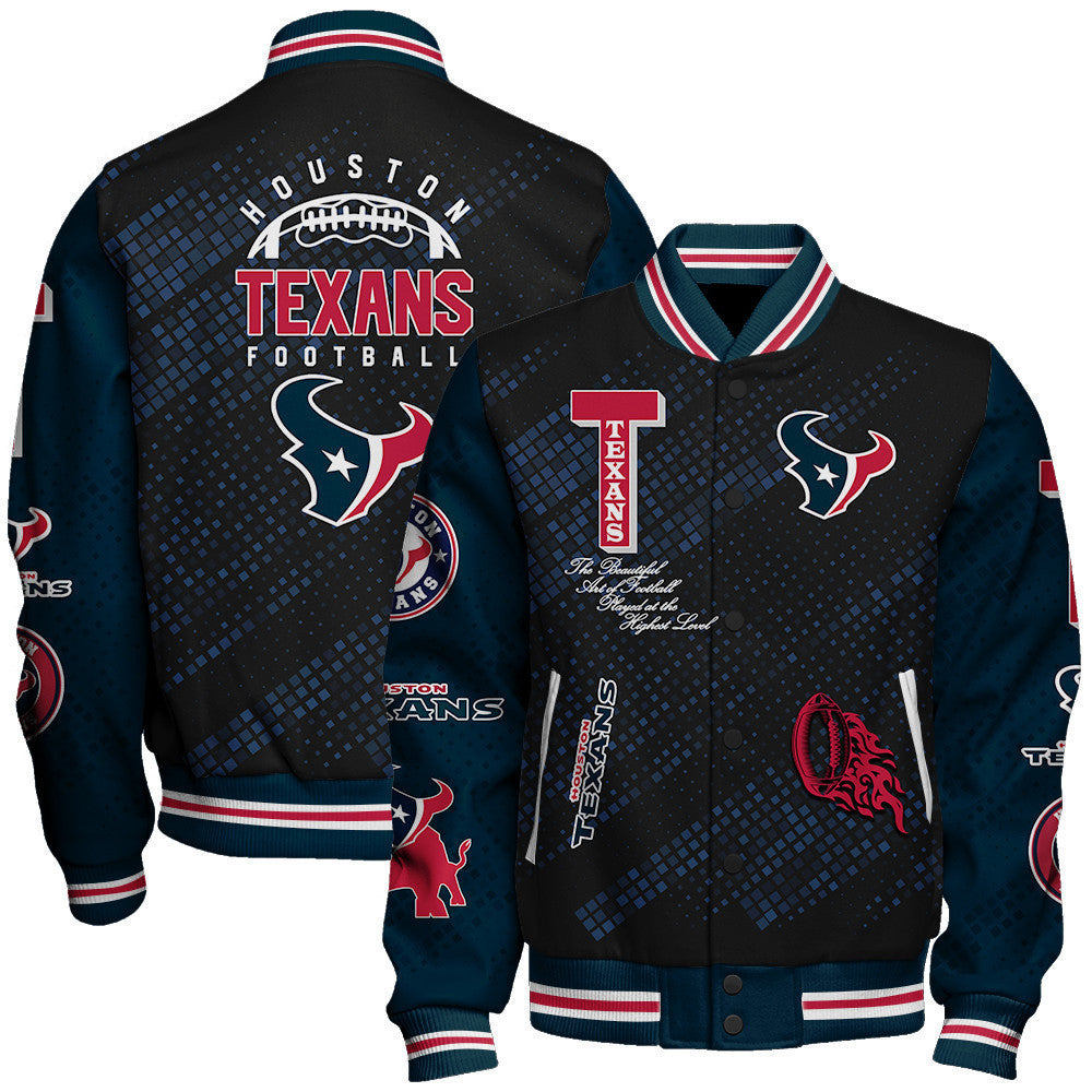 Houston Texans National Football Conference Unisex Varsity Jacket AZBTVJK000033