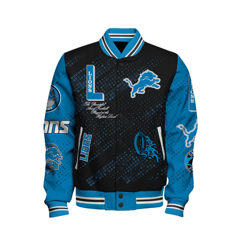 Detroit Lions National Football Conference Unisex Varsity Jacket AZBTVJK000032