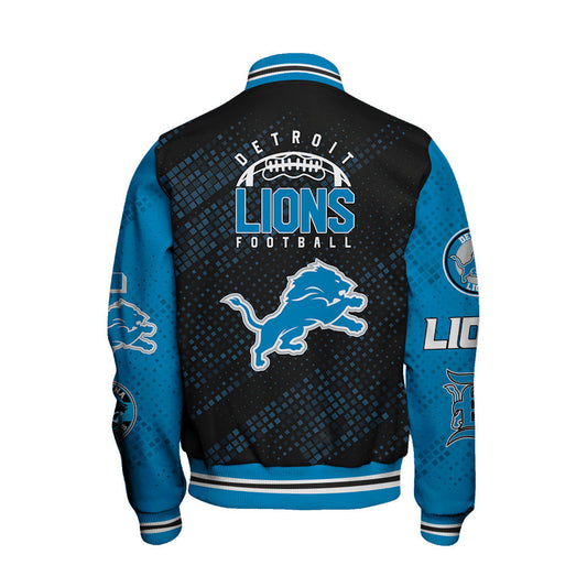 Detroit Lions National Football Conference Unisex Varsity Jacket AZBTVJK000032