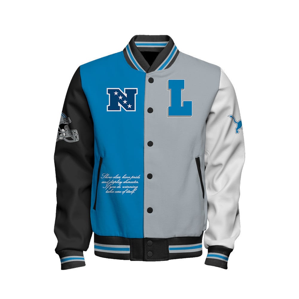 Detroit Lions National Football Conference Unisex Varsity Jacket AZBTVJK000031