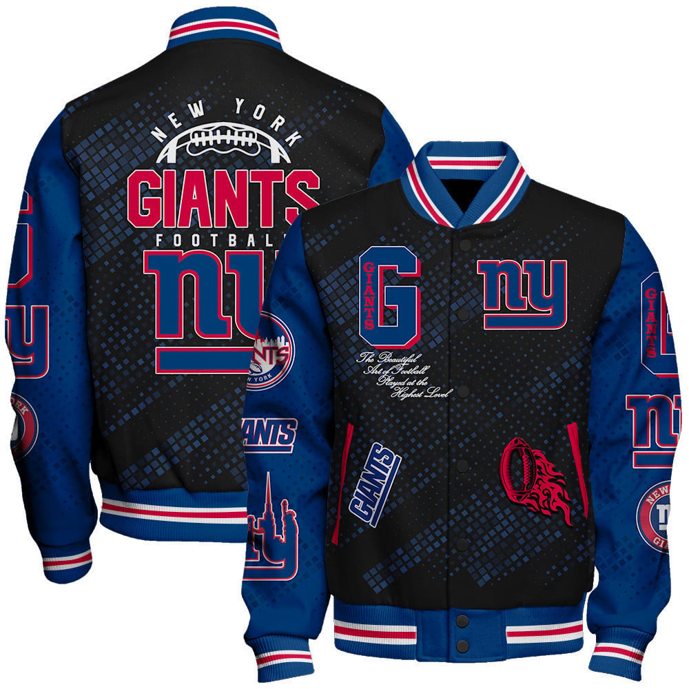New York Giants National Football Conference Unisex Varsity Jacket AZBTVJK000028
