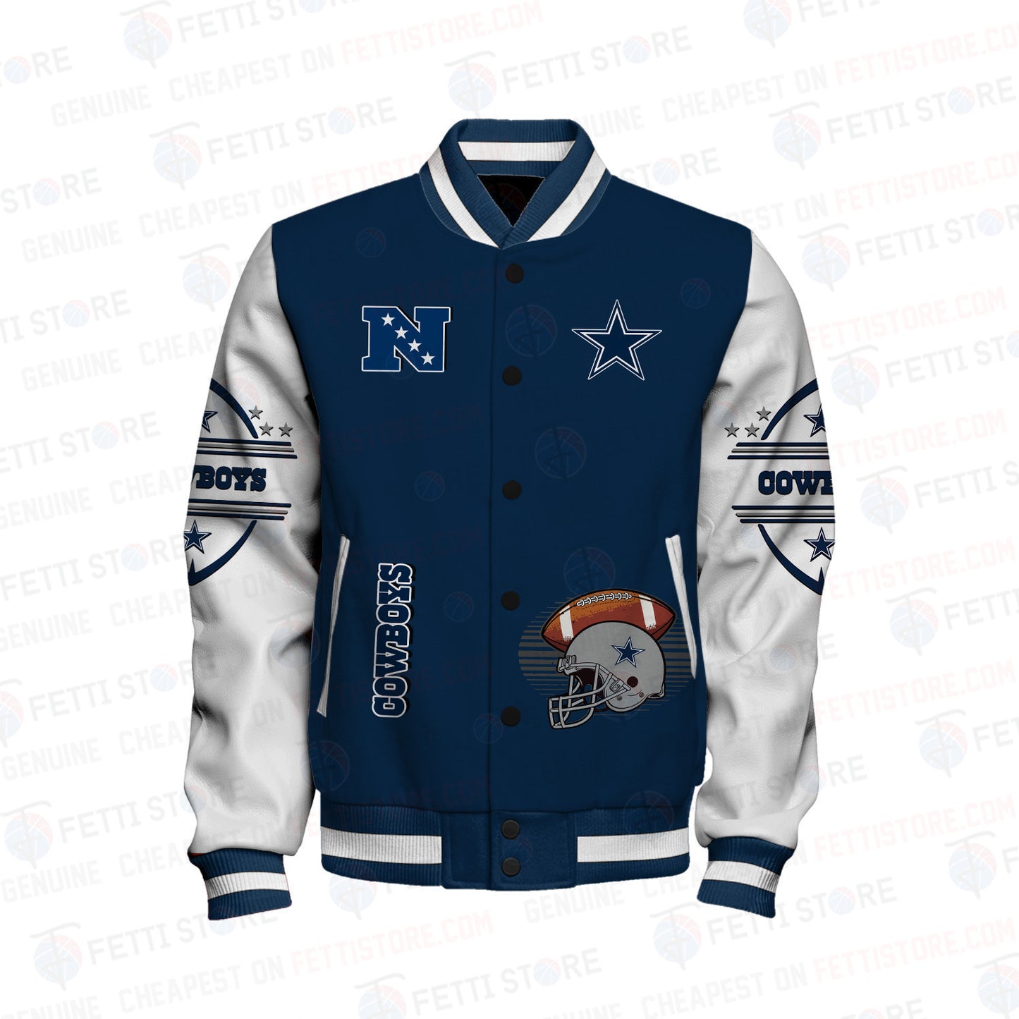Dallas Cowboys National Football Conference Unisex Varsity Jacket AZBTVJK000037