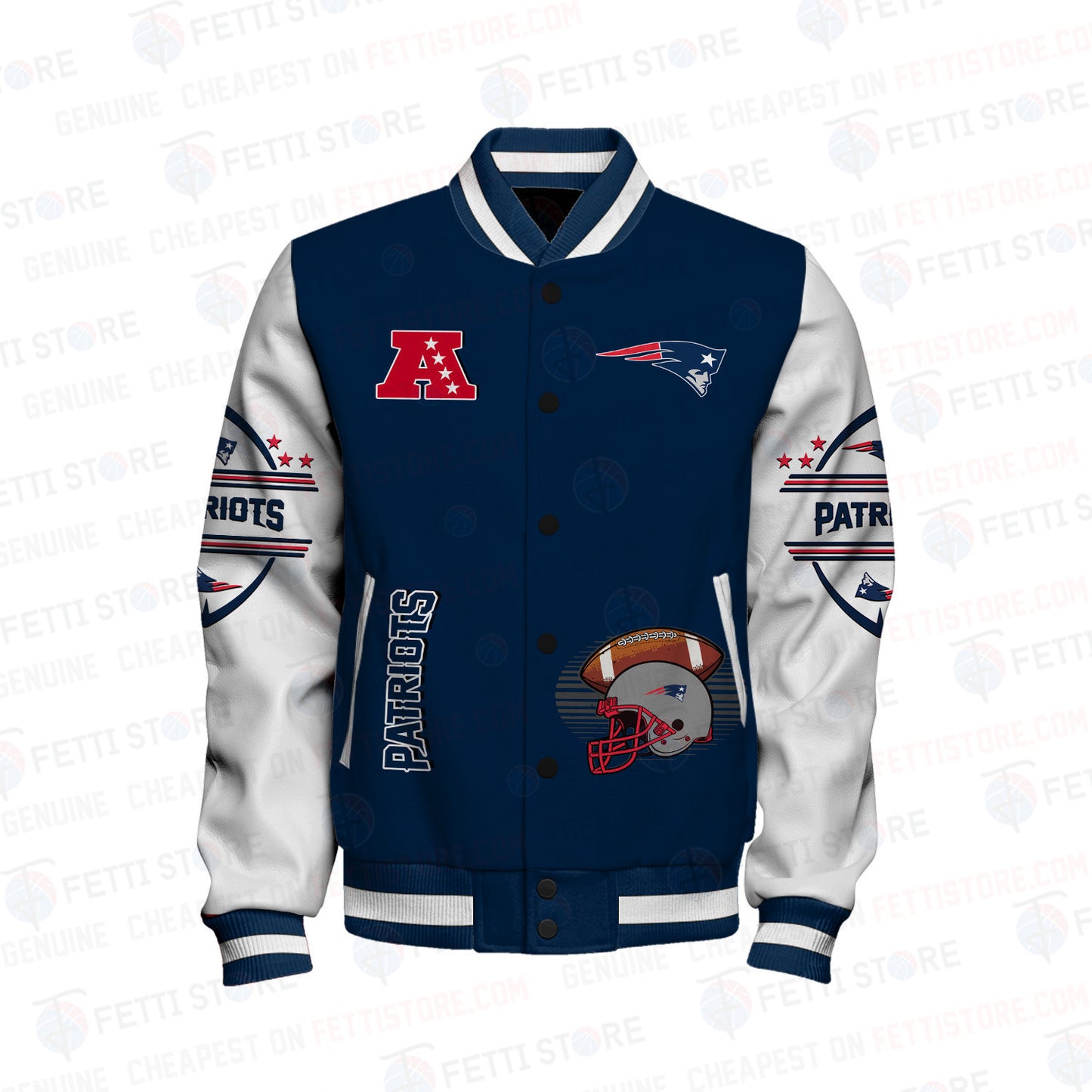 New England Patriots National Football Conference Unisex Varsity Jacket AZBTVJK000038