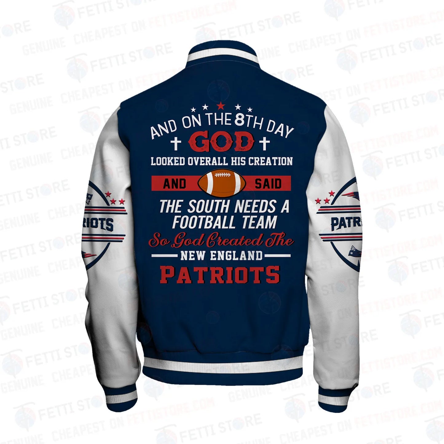 New England Patriots National Football Conference Unisex Varsity Jacket AZBTVJK000038