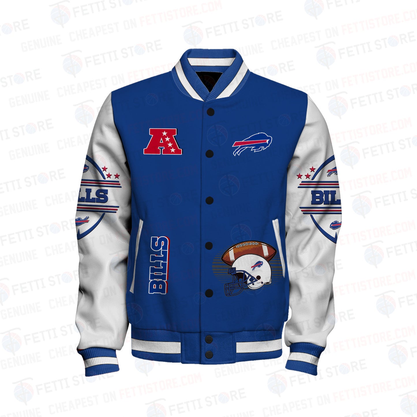 Buffalo Bills National Football Conference Unisex Varsity Jacket AZBTVJK000035