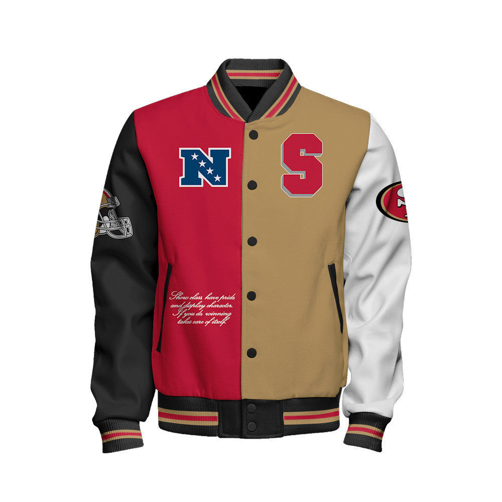 San Francisco 49ers National Football Conference Unisex Varsity Jacket AZBTVJK000036
