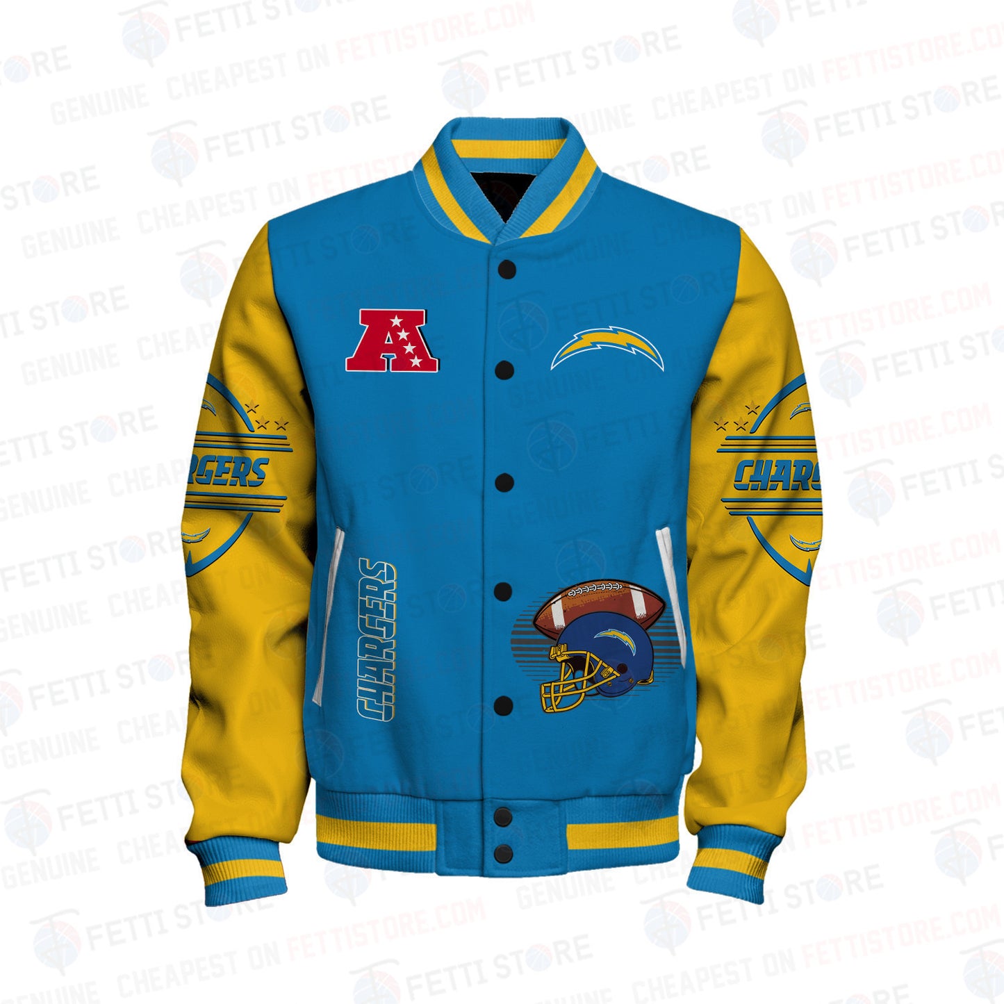 Los Angeles Chargers National Football Conference Unisex Varsity Jacket AZBTVJK000034