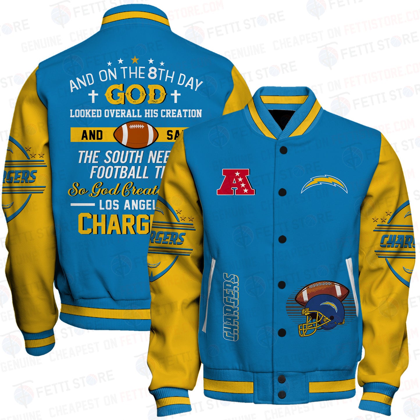 Los Angeles Chargers National Football Conference Unisex Varsity Jacket AZBTVJK000034