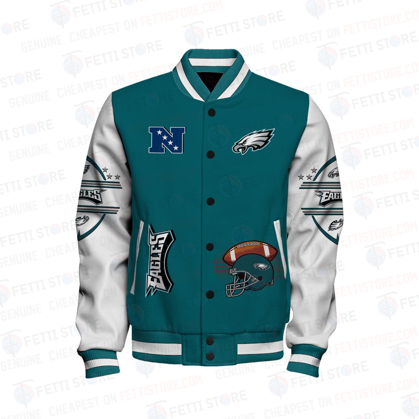Philadelphia Eagles National Football Conference Unisex Varsity Jacket AZBTVJK000041