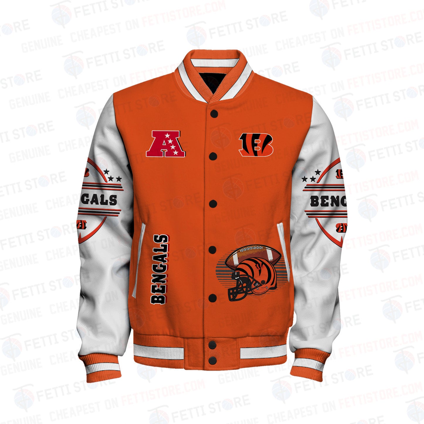 Cincinnati Bengals National Football Conference Unisex Varsity Jacket AZBTVJK000042