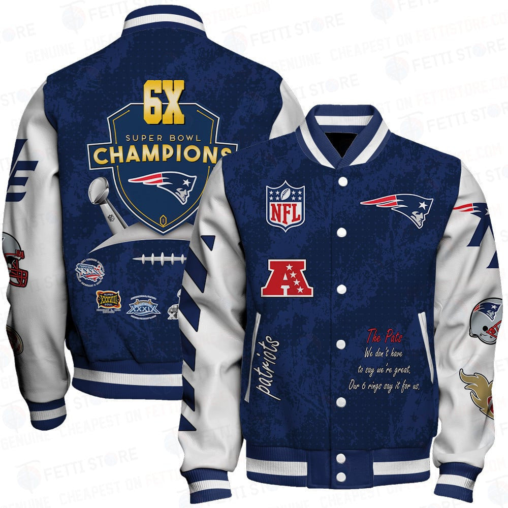 New England Patriots National Football Conference Unisex Varsity Jacket  AZBTVJK000043