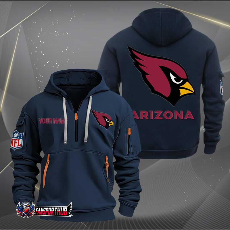 Arizona Cardinals New Personalized Quarter Zip Hoodie Limited Edition AZBTQZH000211