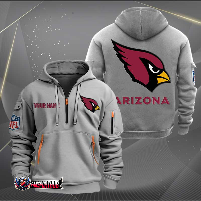 Arizona Cardinals New Personalized Quarter Zip Hoodie Limited Edition AZBTQZH000211