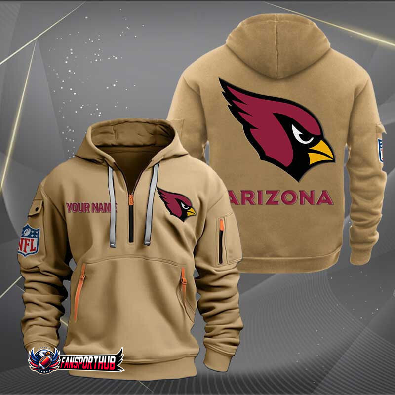 Arizona Cardinals New Personalized Quarter Zip Hoodie Limited Edition AZBTQZH000211