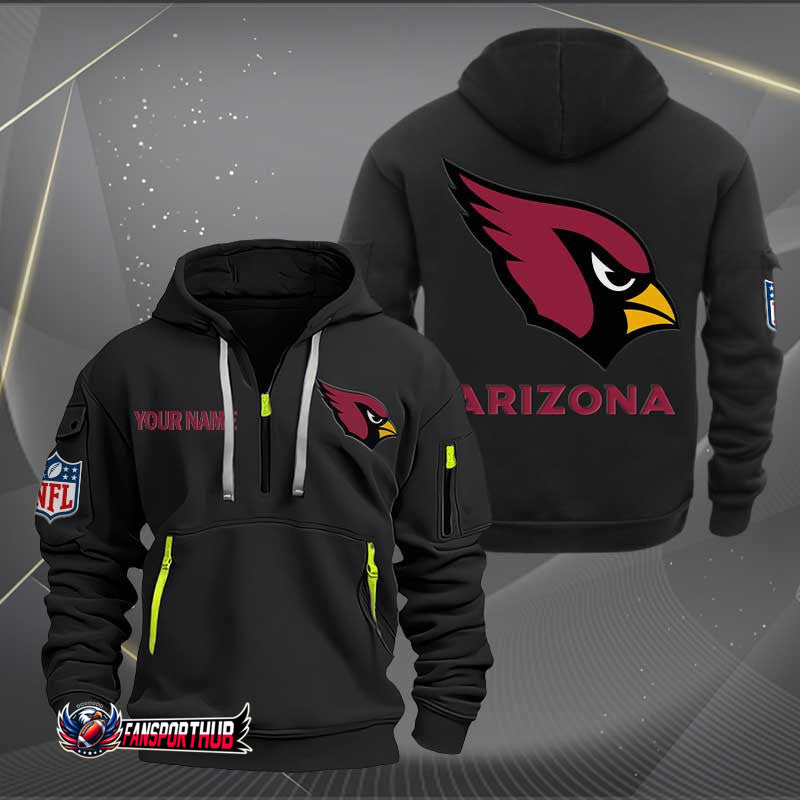 Arizona Cardinals New Personalized Quarter Zip Hoodie Limited Edition AZBTQZH000211