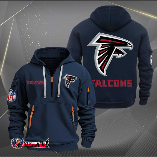 Atlanta Falcons New Personalized Quarter Zip Hoodie Limited Edition AZBTQZH000210