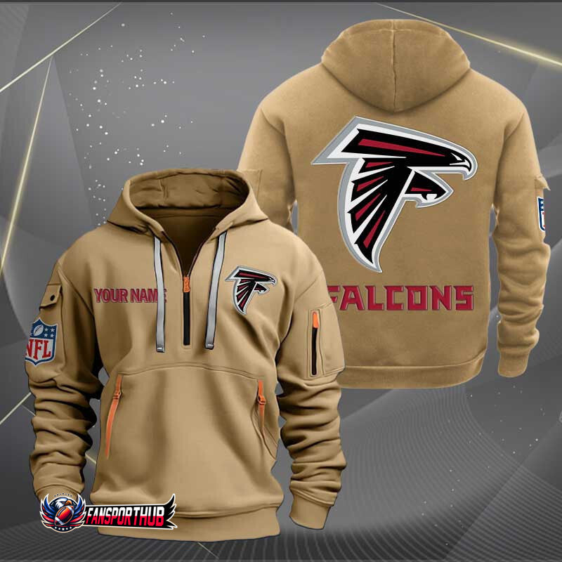 Atlanta Falcons New Personalized Quarter Zip Hoodie Limited Edition AZBTQZH000210