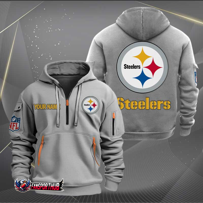 Pittsburgh Steelers New Personalized Quarter Zip Hoodie Limited Edition AZBTQZH000215