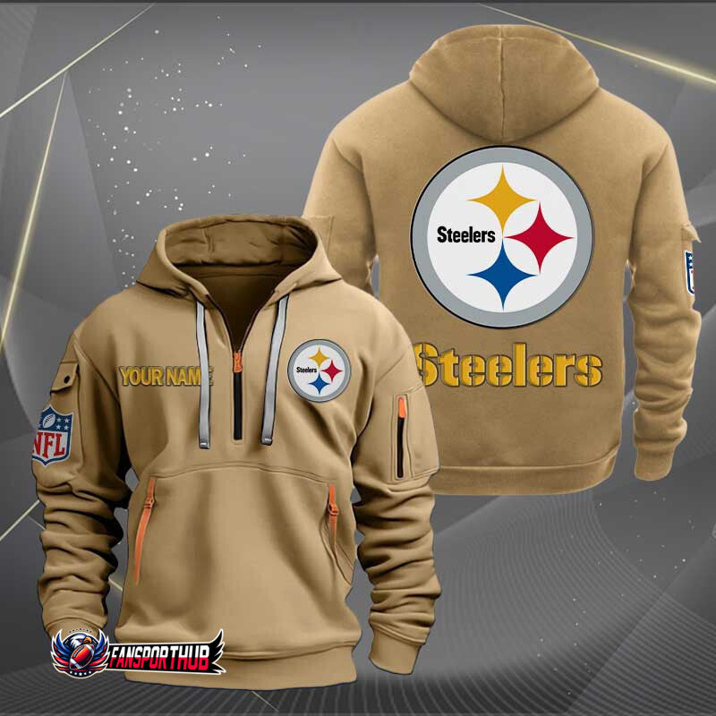 Pittsburgh Steelers New Personalized Quarter Zip Hoodie Limited Edition AZBTQZH000215