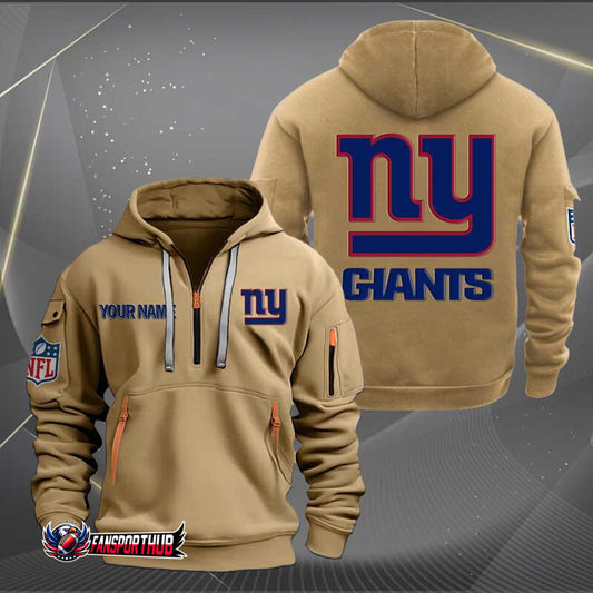New York Giants New Personalized Quarter Zip Hoodie Limited Edition AZBTQZH000214