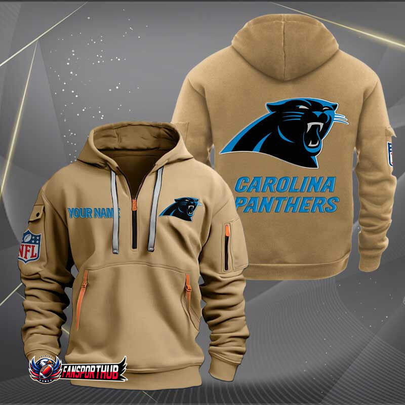 Carolina Panthers New Personalized Quarter Zip Hoodie Limited Edition AZBTQZH000212