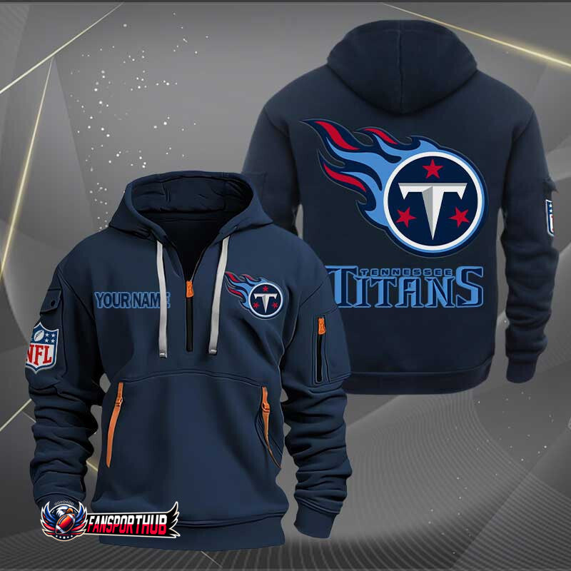Tennessee Titans New Personalized Quarter Zip Hoodie Limited Edition AZBTQZH000226